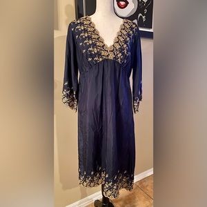 Eloise dark navy 100% silk dress
